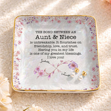 Load image into Gallery viewer, Personalized Birth Month Flowers Jewelry Dish Custom for Niece