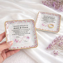 Load image into Gallery viewer, Personalized Birth Month Flowers Jewelry Dish Custom for Niece