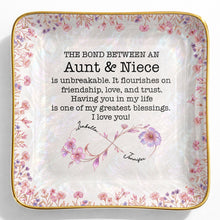 Load image into Gallery viewer, Personalized Birth Month Flowers Jewelry Dish Custom for Niece