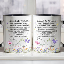 Load image into Gallery viewer, Personalized Floral Birth Month Flowers Accent Mug Gift for Niece