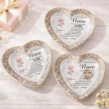 Load image into Gallery viewer, Personalized Heart Jewelry Dish Custom Name Gift for Niece