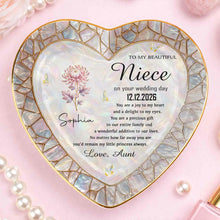 Load image into Gallery viewer, Personalized Heart Jewelry Dish Custom Name Gift for Niece