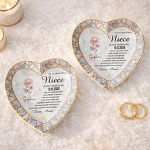 Load image into Gallery viewer, Personalized Heart Jewelry Dish Custom Name Gift for Niece