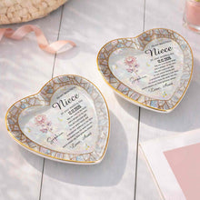 Load image into Gallery viewer, Personalized Heart Jewelry Dish Custom Name Gift for Niece