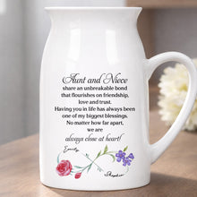 Load image into Gallery viewer, Custom Ceramic Flower Vase Birth Month Flowers Gift for Niece