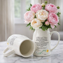 Load image into Gallery viewer, Custom Ceramic Flower Vase Birth Month Flowers Gift for Niece