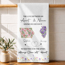 Load image into Gallery viewer, Personalized Floral Kitchen Towel Custom Aunt Niece Gift