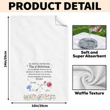 Load image into Gallery viewer, Personalized Kitchen Towel Custom Name Aunt Niece Gift Floral