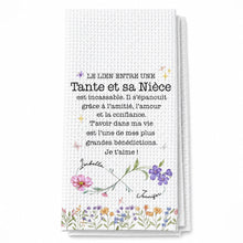 Load image into Gallery viewer, Personalized Kitchen Towel Birth Month Flowers Gift for Niece