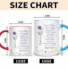 Load image into Gallery viewer, Personalized Custom Accent Mug Birth Month Flower Gift for Niece