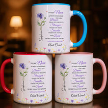 Load image into Gallery viewer, Personalized Custom Accent Mug Birth Month Flower Gift for Niece