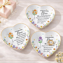 Load image into Gallery viewer, Personalized Heart-Shaped Jewelry Dish Custom Niece Gift