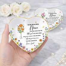 Load image into Gallery viewer, Personalized Heart-Shaped Jewelry Dish Custom Niece Gift