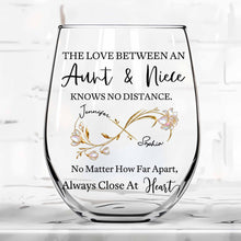 Load image into Gallery viewer, Personalized Stemless Wine Glass Birth Month Flowers Gift for Niece