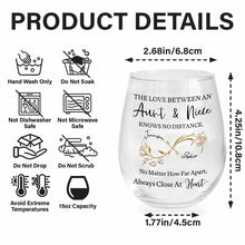 Load image into Gallery viewer, Personalized Stemless Wine Glass Birth Month Flowers Gift for Niece
