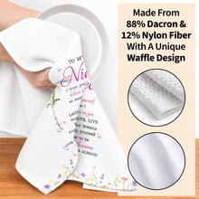 Load image into Gallery viewer, Personalized Kitchen Towel Custom Birth Flower Gift for Niece