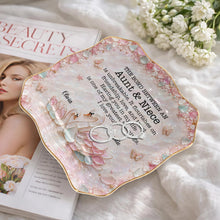 Load image into Gallery viewer, Personalized Ceramic Lace Jewelry Dish Custom Name Gift for Niece