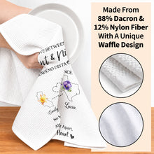 Load image into Gallery viewer, Personalized Kitchen Towel Custom Aunt Niece Gift Idea Flowers