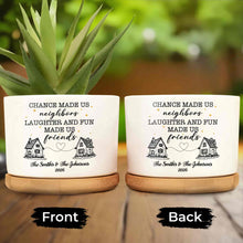 Load image into Gallery viewer, Personalized Ceramic Plant Pot Custom Message Gift for Neighbors