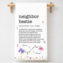 Load image into Gallery viewer, Personalized Kitchen Towel Custom Birth Flowers for Bestie