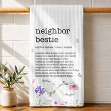 Load image into Gallery viewer, Personalized Kitchen Towel Custom Birth Flowers for Bestie