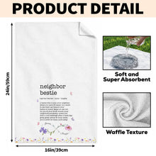 Load image into Gallery viewer, Personalized Kitchen Towel Custom Birth Flowers for Bestie