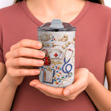 Load image into Gallery viewer, Personalized Nurse Tumbler with Stethoscope Custom 10oz Gift