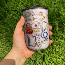 Load image into Gallery viewer, Personalized Nurse Tumbler with Stethoscope Custom 10oz Gift