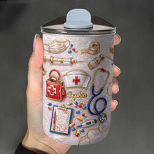 Load image into Gallery viewer, Personalized Nurse Tumbler with Stethoscope Custom 10oz Gift