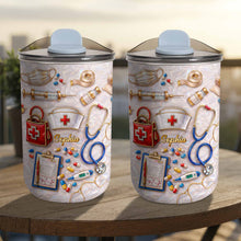 Load image into Gallery viewer, Personalized Nurse Tumbler with Stethoscope Custom 10oz Gift
