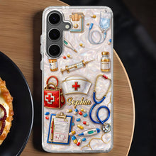 Load image into Gallery viewer, Personalized Clear Phone Case for Nurses Custom Name Gift