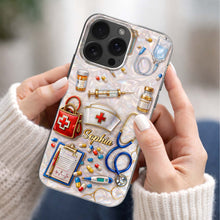 Load image into Gallery viewer, Personalized Clear Phone Case for Nurses Custom Name Gift