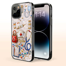 Load image into Gallery viewer, Personalized Clear Phone Case for Nurses Custom Name Gift