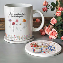 Load image into Gallery viewer, Personalized Ceramic Coaster Custom Name Gift for Nurses