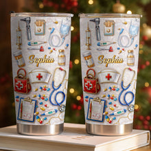 Load image into Gallery viewer, Personalized Nurse Tumbler Custom Name Stainless Steel Gift