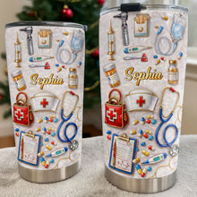Load image into Gallery viewer, Personalized Nurse Tumbler Custom Name Stainless Steel Gift