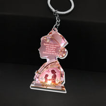 Load image into Gallery viewer, Personalized Acrylic Keychain with Nurse Silhouette Gift for Mom