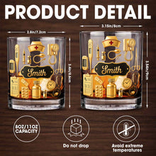 Load image into Gallery viewer, Personalized Whiskey Glass for Nurses Custom Name Gift