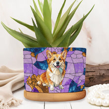 Load image into Gallery viewer, Personalized Corgi Plant Pot Custom Design Gift for Dog Lover