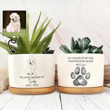 Load image into Gallery viewer, Personalized Memorial Dog Ceramic Plant Pot Custom Gift