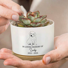 Load image into Gallery viewer, Personalized Memorial Dog Ceramic Plant Pot Custom Gift
