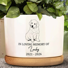 Load image into Gallery viewer, Personalized Memorial Dog Ceramic Plant Pot Custom Gift