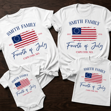 Load image into Gallery viewer, Personalized 4th of July Family Name Matching Shirt Gift
