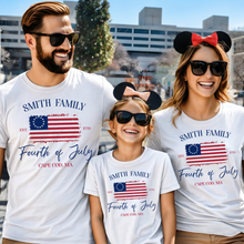 Load image into Gallery viewer, Personalized 4th of July Family Name Matching Shirt Gift