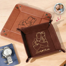 Load image into Gallery viewer, Personalized Leather Valet Tray Custom Photo Gift for Dad