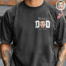 Load image into Gallery viewer, Personalized Baby Photo Comfort Shirt Custom Name Gift for Dad