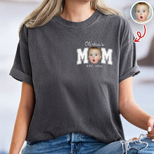 Load image into Gallery viewer, Personalized Baby Photo Comfort Shirt Custom Name Gift for Dad