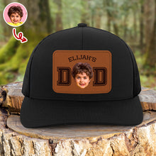 Load image into Gallery viewer, Personalized Leather Patch Dad Hat Custom Photo Gift for Father's Day