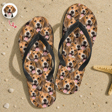 Load image into Gallery viewer, Custom Full Face Flip Flops Personalized Pet Photo Gift