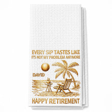 Load image into Gallery viewer, Personalized Funny Retirement Kitchen Towel Gift for Him